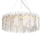 Люстра круглая с прозрачными стержнями разной длины Textured Glass Chandelier варинант исполнения - 1 | Loft Concept в Екатеринбурге