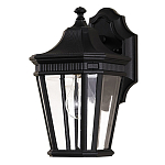 Настенный фонарь черного цвета с прозрачными стеклянным плафоном Feiss варинант исполнения - 6 | Loft Concept в Екатеринбурге