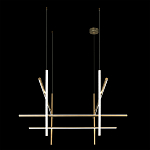 Люстра с 8-ю пересекающимися цилиндрическими плафонами на тонких тросах Trumpet tube варинант исполнения - 5 | Loft Concept в Екатеринбурге