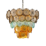 Люстра конусовидная с каскадом из разноцветных круглых подвесов Key Lustar варинант исполнения - 2 | Loft Concept в Екатеринбурге