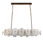 Подвесной светильник с фигурными элементами из белого алебастра Cryptocrystalline Stone варинант исполнения - 3 | Loft Concept в Екатеринбурге