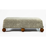 Банкетка Wakonda Gray Zebra с деревянными шариками  варинант исполнения - 2 | Loft Concept в Екатеринбурге