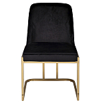 Стул обеденный велюровый черный с золотым каркасом Nobility варинант исполнения - 1 | Loft Concept в Екатеринбурге
