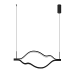 Подвесной светильник волнообразный изогнутый черного цвета 4000К Spiral Lighting варинант исполнения - 2 | Loft Concept в Екатеринбурге
