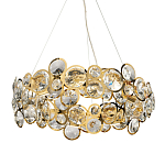 Люстра подвесная из золотых колец 57 см Golden Circles варинант исполнения - 1 | Loft Concept в Екатеринбурге