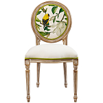 Стул бежевый из натурального бука с изображением птиц и цветов Blooming Birds варинант исполнения - 1 | Loft Concept в Екатеринбурге