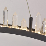 Люстра с двумя кольцами черного цвета с хрустальными элементами QUARTZ CRYSTAL варинант исполнения - 9 | Loft Concept в Екатеринбурге