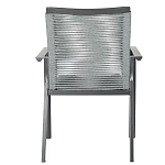 Стул темно-серый с высокой плетеной спинкой и сиденьем Braided Strength варинант исполнения - 4 | Loft Concept в Екатеринбурге