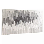 Панно декоративное с ручной росписью Gray Strokes варинант исполнения - 3 | Loft Concept в Екатеринбурге