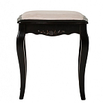 Табурет из массива березы с льяной обивкой в стиле прованс Vintage варинант исполнения - 1 | Loft Concept в Екатеринбурге