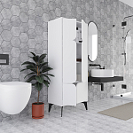 Комод белый с 4-мя дверцами на металлических ножках SPARK MULTIPURPOSE CABINET WHITE варинант исполнения - 5 | Loft Concept в Екатеринбурге