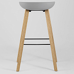 Барный стул на ножках из натурального дерева Boras Grey варинант исполнения - 4 | Loft Concept в Екатеринбурге