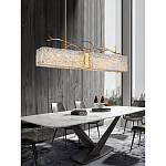 Люстра прямоугольная из фактурного стекла Chandelier Beam варинант исполнения - 2 | Loft Concept в Екатеринбурге