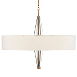 Люстра круглая с белым тканевым абажуром  White Light Diffuser варинант исполнения - 1 | Loft Concept в Екатеринбурге