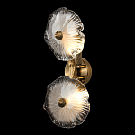 Бра с ветвистыми бронзовыми элементами и стеклянными рифлеными дисками Textured Glass Bra варинант исполнения - 2 | Loft Concept в Екатеринбурге