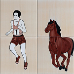 Дизайнерская плитка Конь бегун варинант исполнения - 1 | Loft Concept в Екатеринбурге