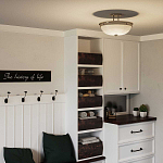 Потолочный светильник со стеклянным плафоном в виде купола Quoizel варинант исполнения - 6 | Loft Concept в Екатеринбурге