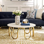 Дизайнерский журнальный столик чёрный с круглой столешницей Arycy варинант исполнения - 3 | Loft Concept в Екатеринбурге