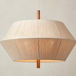 Люстра из дуба с веревчатым абажуром Rope Oak Chandelier варинант исполнения - 2 | Loft Concept в Екатеринбурге