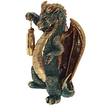 Часы в виде дракона Green Dragon with Clock варинант исполнения - 4 | Loft Concept в Екатеринбурге