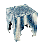 Приставной столик с инкрустацией раковинами устриц Bone Inlay варинант исполнения - 1 | Loft Concept в Екатеринбурге