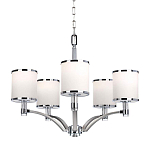 Люстра с белыми стеклянными плафонами в форме цилиндра Feiss варинант исполнения - 1 | Loft Concept в Екатеринбурге