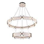 Люстра с 2-мя кольцами с текстурным природным рисунком IceFlame варинант исполнения - 8 | Loft Concept в Екатеринбурге