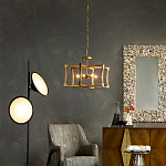 Подвесной светильник в форме фонаря коричневый Brown Eco Lantern варинант исполнения - 2 | Loft Concept в Екатеринбурге