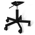 Стул с мягкой розовой обивкой из велюра и подъемно-поворотным механизмом на черных колесиках Harper Pink варинант исполнения - 4 | Loft Concept в Екатеринбурге