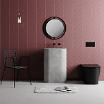 Настенное зеркало круглой формы в черной металлической раме BUBBLE MIRROR BLACK варинант исполнения - 1 | Loft Concept в Екатеринбурге