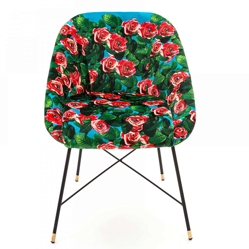 Кресло Seletti Padded Chair Roses Мульти Черный в Екатеринбурге | Loft Concept 