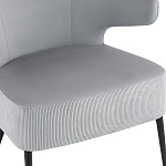 Современное мягкое кресло на металлических ножках Rakush Grey варинант исполнения - 6 | Loft Concept в Екатеринбурге