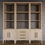 Модульный стеллаж Primo из трех составных элементов Светлый дуб варинант исполнения - 2 | Loft Concept в Екатеринбурге