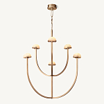 Люстрас 6-ю мраморными плафонами в форме купола Light Warm Light варинант исполнения - 4 | Loft Concept в Екатеринбурге