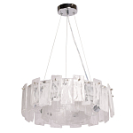 Люстра круглая с подвесными прямоугольными пластинами из стекла Glacier Panels варинант исполнения - 2 | Loft Concept в Екатеринбурге