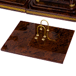 Настольный письменный набор с часами и визитницами из природного камня обсидиана Royal Present варинант исполнения - 2 | Loft Concept в Екатеринбурге