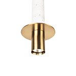 Подвесной светильник с узким цилиндрическим плафоном и золотым металлическим декором Concrete Pipe варинант исполнения - 15 | Loft Concept в Екатеринбурге