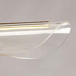 Люстра линейная с прозрачным волнообразным плафоном Wave Line варинант исполнения - 4 | Loft Concept в Екатеринбурге