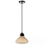 Подвесной светильник с янтарным фактурным плафоном Lamp with Frozen Glass Effect варинант исполнения - 3 | Loft Concept в Екатеринбурге