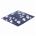 Подушка декоративная синяя с цветочным принтом Blossom Essence Emily варинант исполнения - 1 | Loft Concept в Екатеринбурге