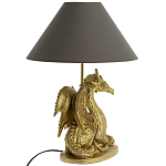 Настольная лампа с абажуром Дракон Golden Dragon Lamp Brown варинант исполнения - 2 | Loft Concept в Екатеринбурге