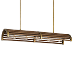 Люстра линейная полукруглой формы Wooden Horseshoe варинант исполнения - 3 | Loft Concept в Екатеринбурге