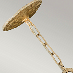 Люстра подвесная с широким белым текстильным абажуром и вертикальными декоративными элементами Hinkley варинант исполнения - 3 | Loft Concept в Екатеринбурге