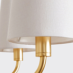 Люстра золотая с белыми тканевыми абажурами Coolness варинант исполнения - 4 | Loft Concept в Екатеринбурге