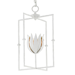 Подвесной светильник белый c абажуром в виде цветка тюльпана White Tulips варинант исполнения - 2 | Loft Concept в Екатеринбурге