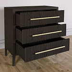 Комод Primo с 3 выдвижными ящиками Темный орех варинант исполнения - 5 | Loft Concept в Екатеринбурге