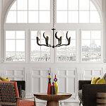 Люстра с плафонами в виде черно-белых дисков Ideal Shade Combination варинант исполнения - 2 | Loft Concept в Екатеринбурге