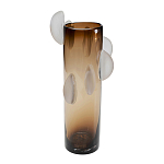 Ваза коричневая Forma Mare со стеклянными вставками варинант исполнения - 1 | Loft Concept в Екатеринбурге