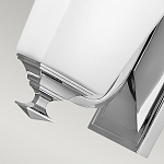 Бра с белым матовым плафоном на прямоугольном основании цвета хром Hinkley варинант исполнения - 3 | Loft Concept в Екатеринбурге