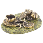 Подсвечник из бронзы и натурального камня змеевик Stone Candlestick варинант исполнения - 2 | Loft Concept в Екатеринбурге